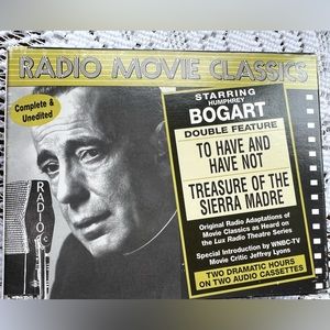 Radio Movie Classics 2 cassettes Unused Humphrey Bogart To Have and Have not +1